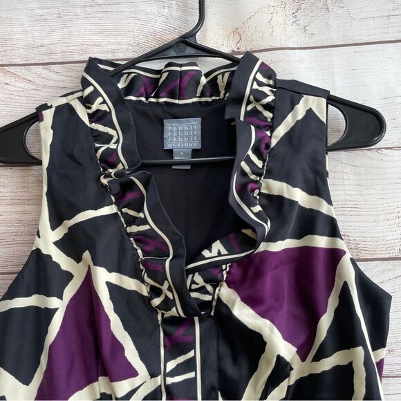 RABBIT RABBIT RABBIT DESIGNS ABSTRACT PRINT DRESS - Picture 4 of 8